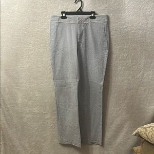 Merona Blue & White Seersucker Straight Leg Pants Classic Design